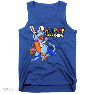 Happy EastRawar T-Rex Dino Easter Eggs Tank Top