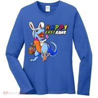 Happy EastRawar T-Rex Dino Easter Eggs Women's Long Sleeve Shirt thumb 0