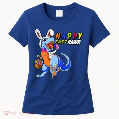 Happy EastRawar T-Rex Dino Easter Eggs Women's T-Shirt
