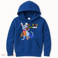 Happy EastRawar T-Rex Dino Easter Eggs Kids Hoodie thumb 0