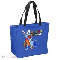 Happy EastRawar T-Rex Dino Easter Eggs Tote Bag thumb 2