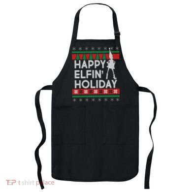 Happy Elfin' Holiday Ugly Christmas Apron