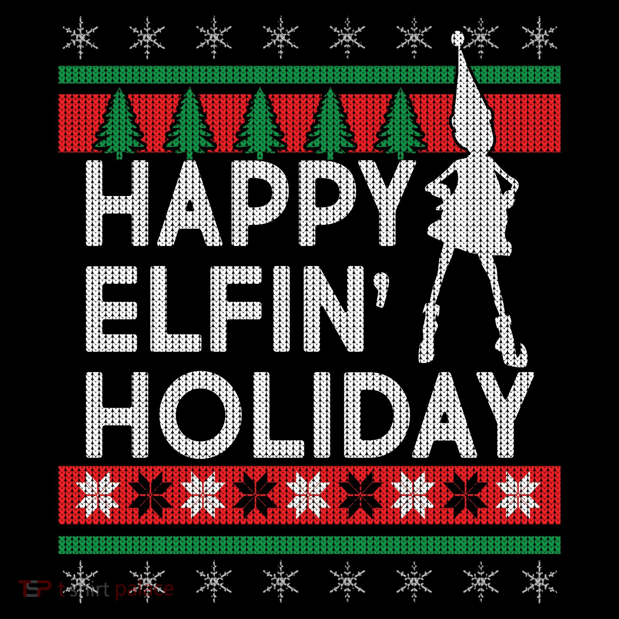 Happy Elfin' Holiday Ugly Christmas Apron