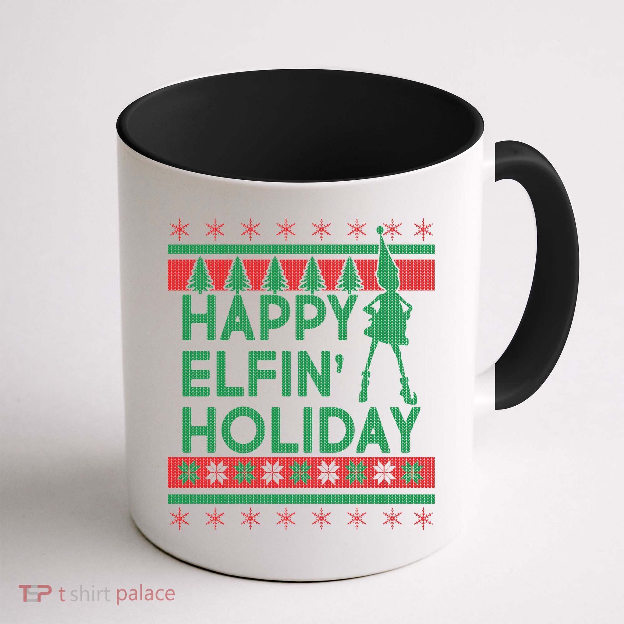 Happy Elfin' Holiday Ugly Christmas Coffee Mug