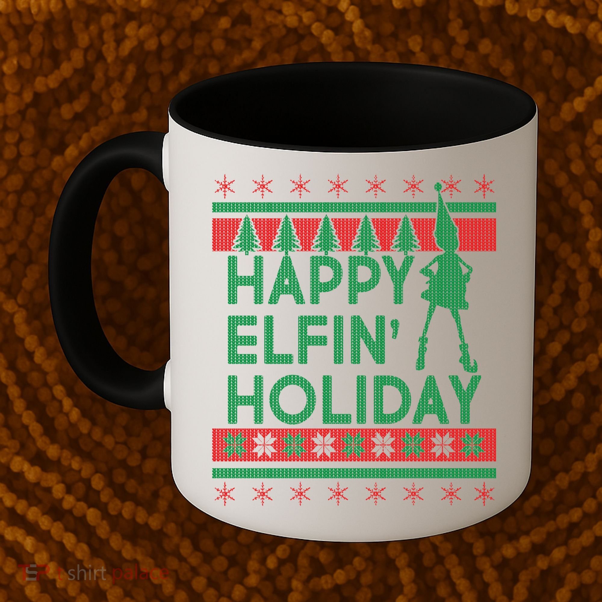 Happy Elfin' Holiday Ugly Christmas Coffee Mug