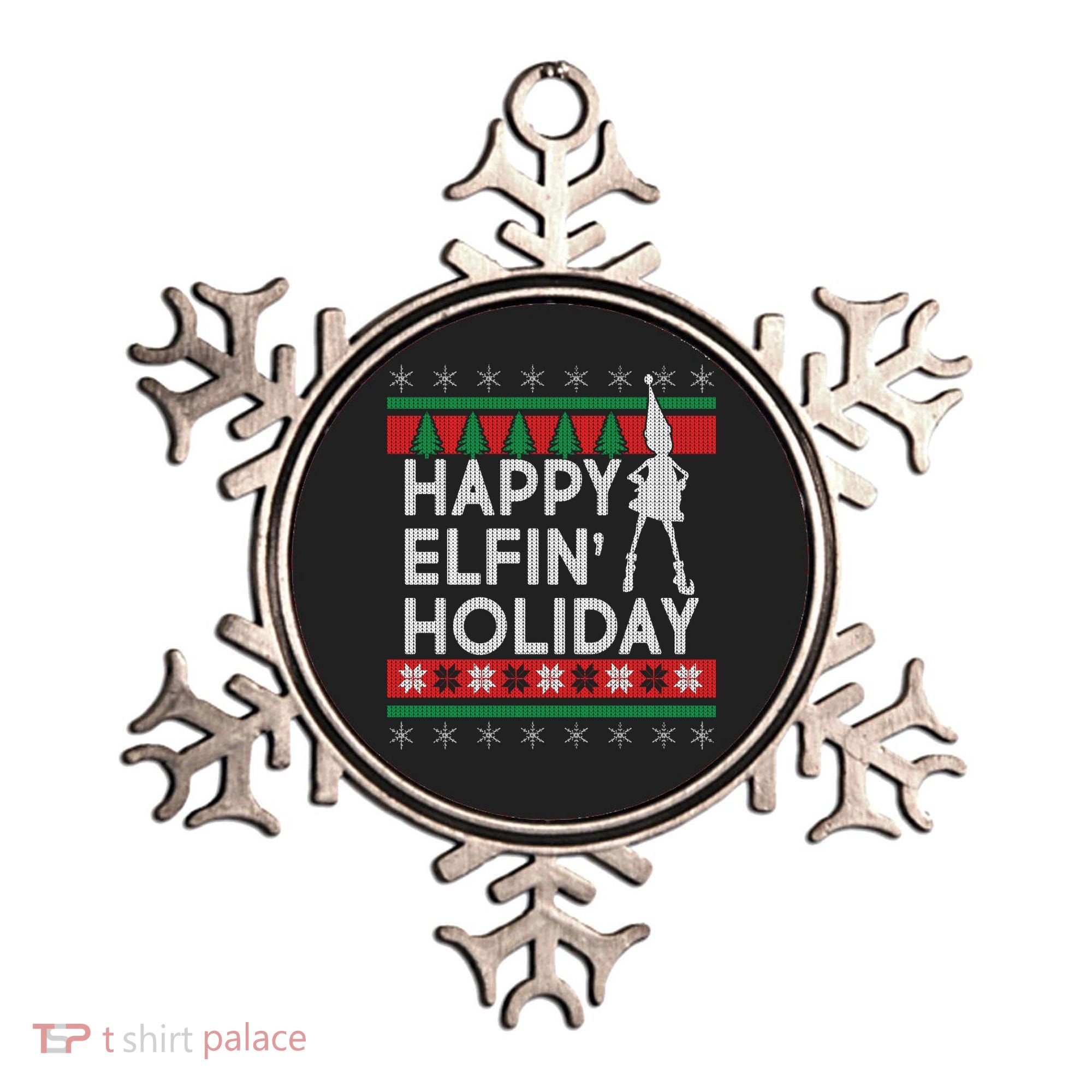 Happy Elfin' Holiday Ugly Christmas Ornament