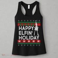 Happy Elfin' Holiday Ugly Christmas Women's Tank Top thumb 3