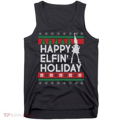 Happy Elfin' Holiday Ugly Christmas Tank Top