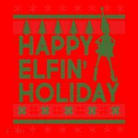 Happy Elfin' Holiday Ugly Christmas Santa Hat thumb 1