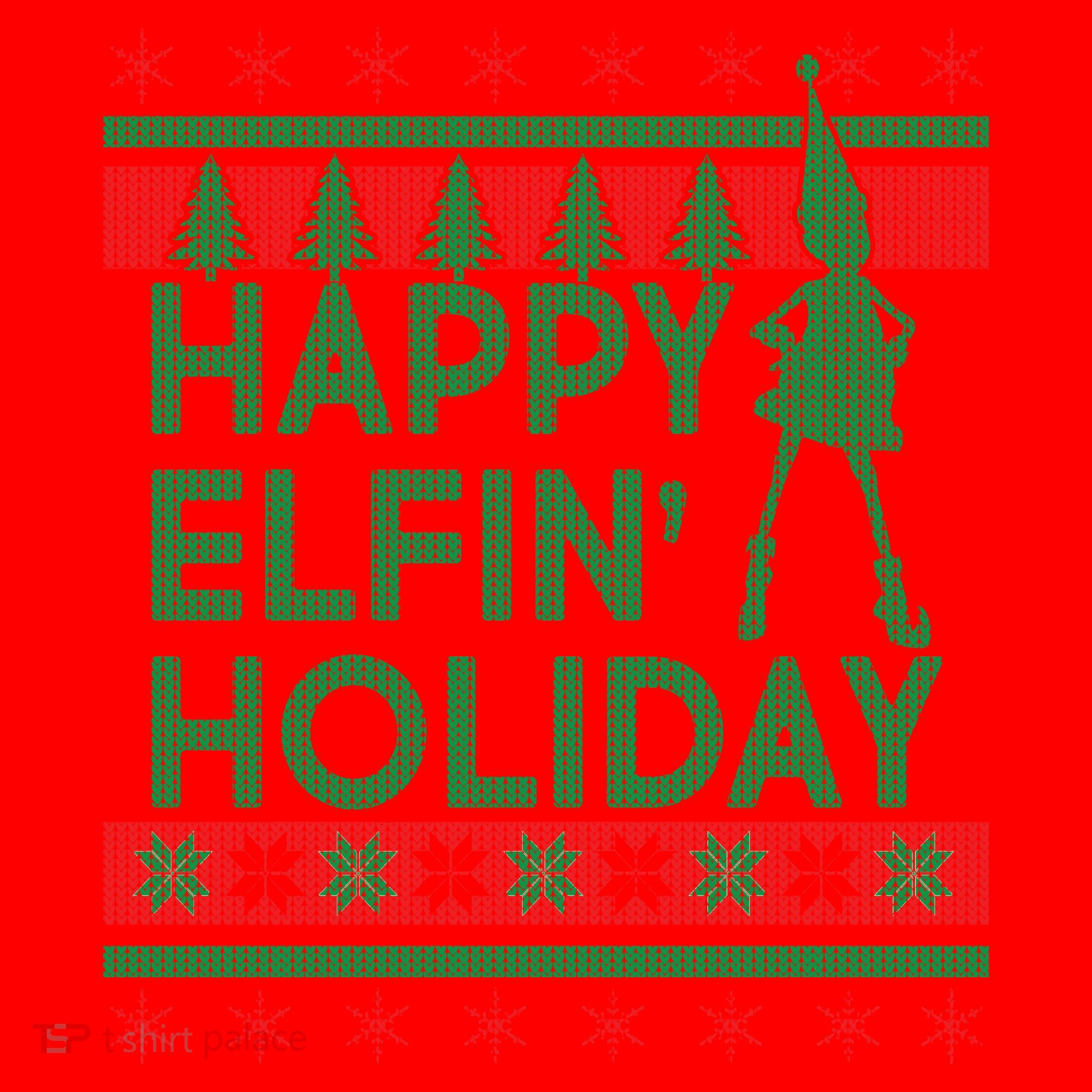 Happy Elfin' Holiday Ugly Christmas Santa Hat