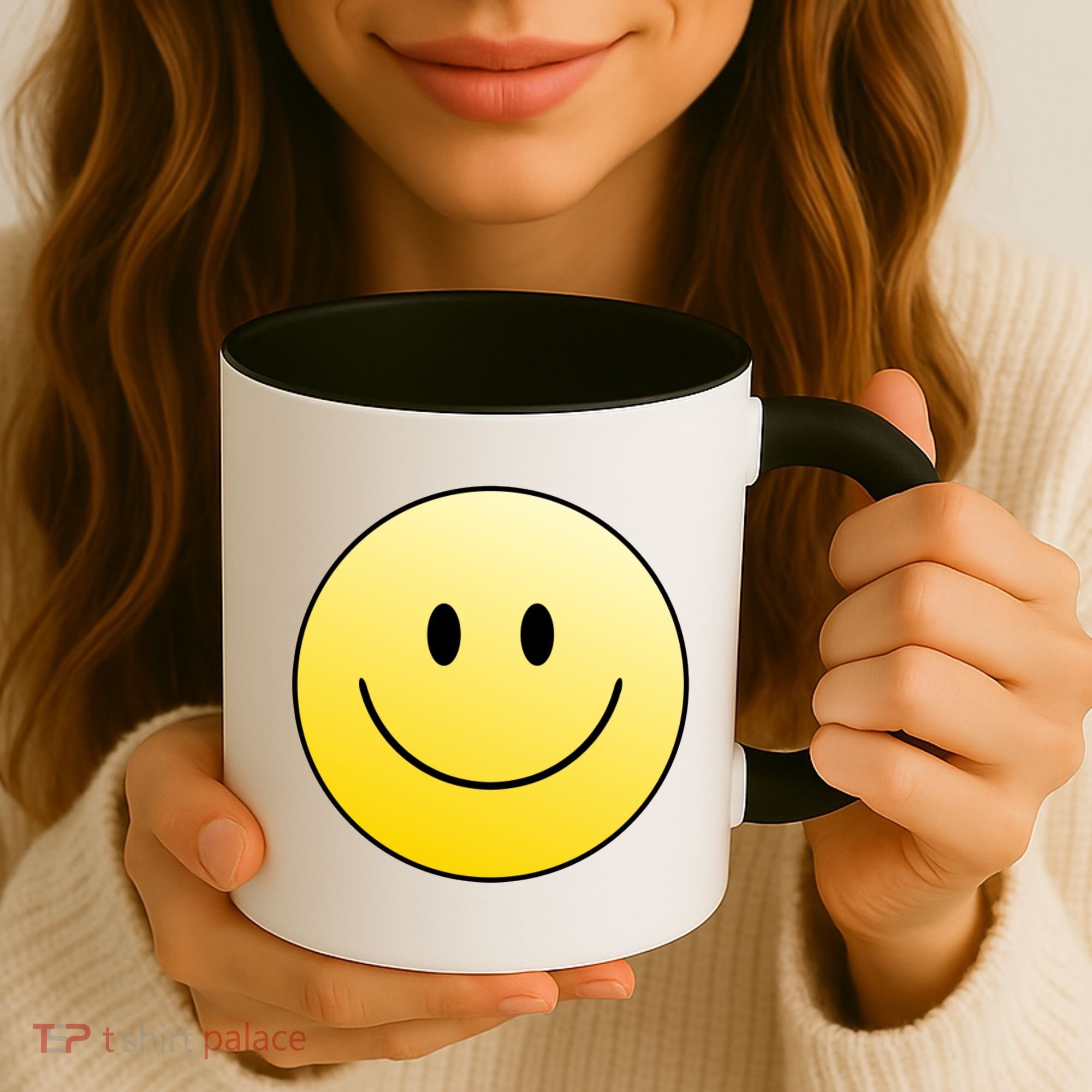 Happy Face Circle Coffee Mug