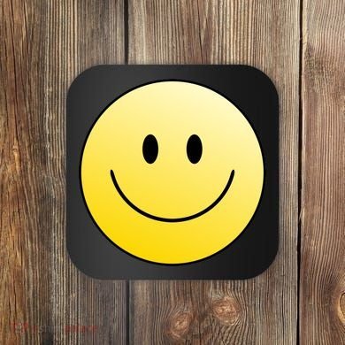 Happy Face Circle Coaster