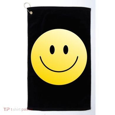 Happy Face Circle Golf Towel