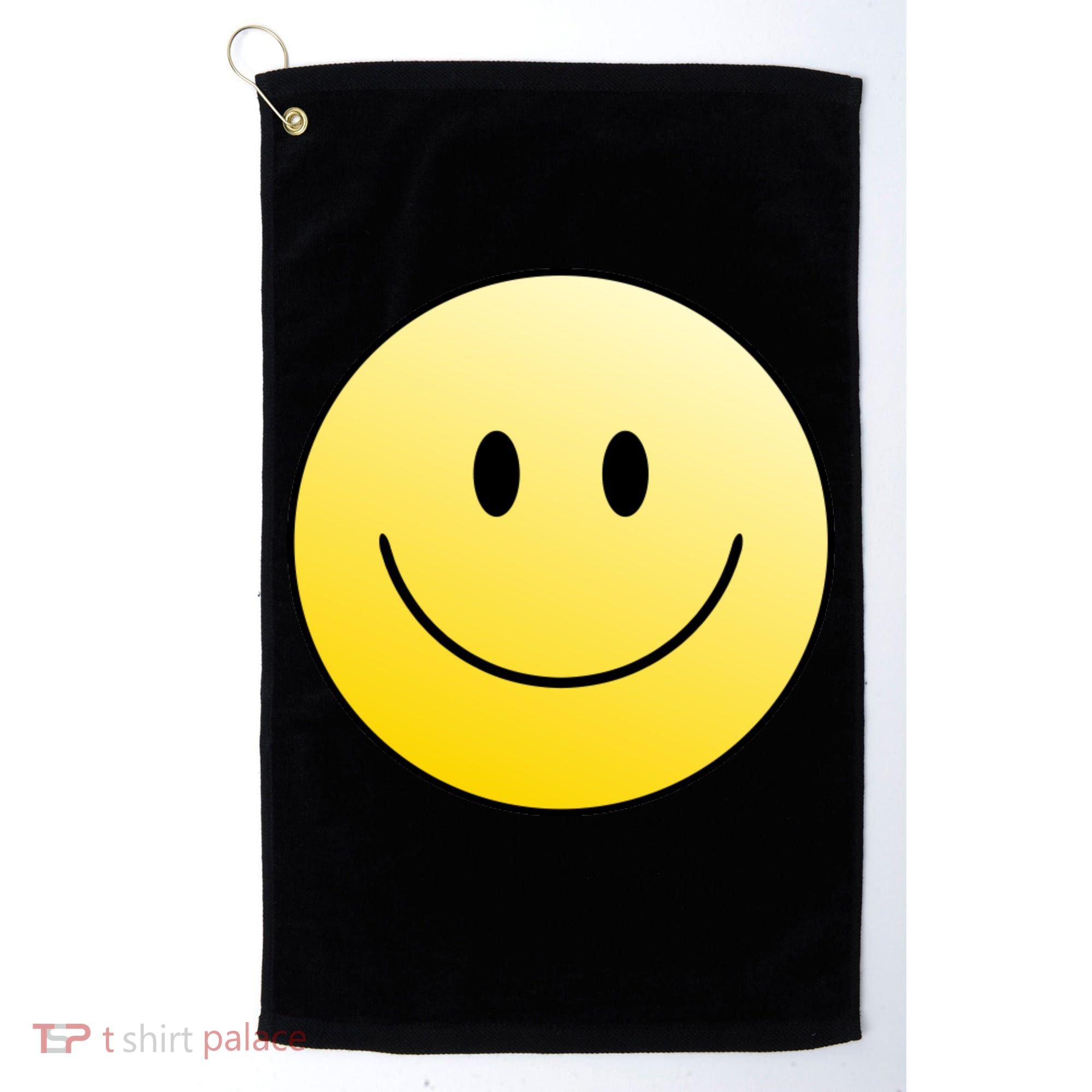 Happy Face Circle Golf Towel