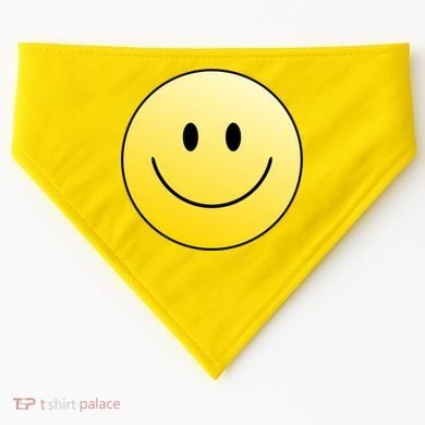 Happy Face Circle USA-Made Doggie Bandana