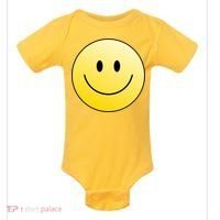 Happy Face Circle Baby Bodysuit thumb 0