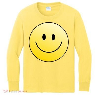 Happy Face Circle Kids Long Sleeve Shirt