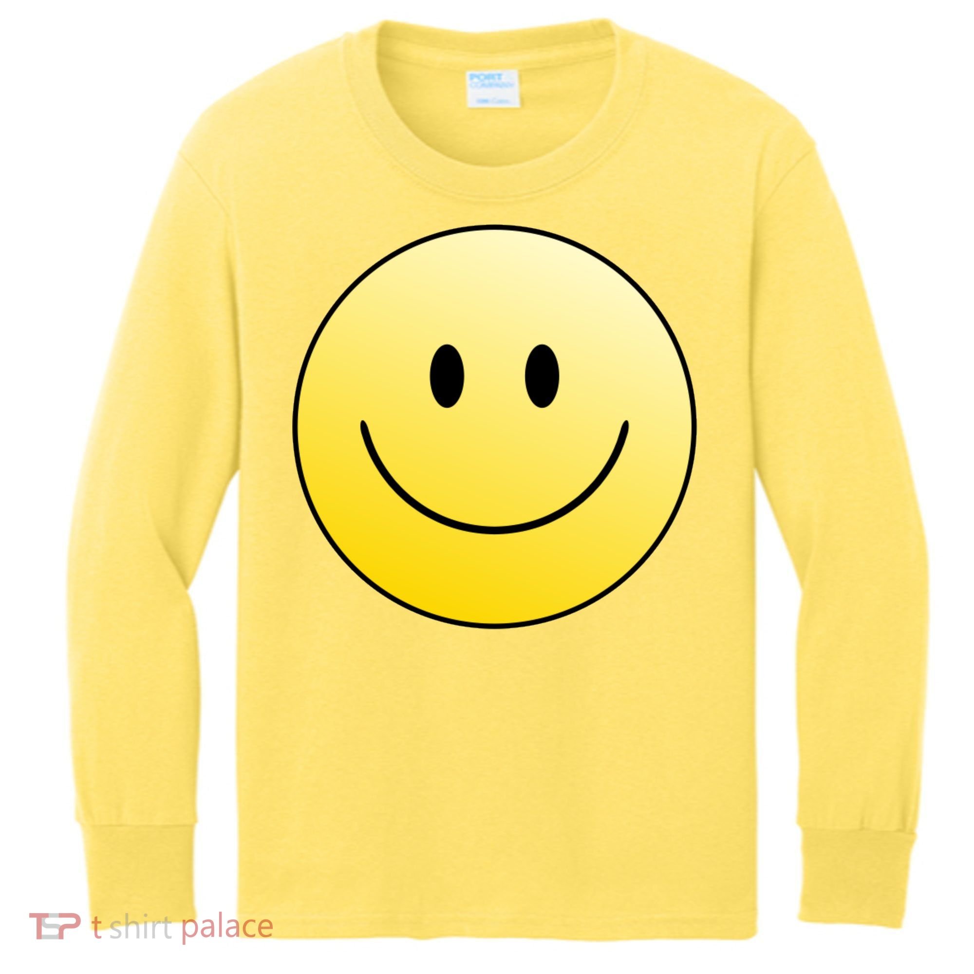 Happy Face Circle Kids Long Sleeve Shirt