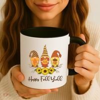 Happy Fall Y'all Cute Autumn Gnomes Coffee Mug thumb 3