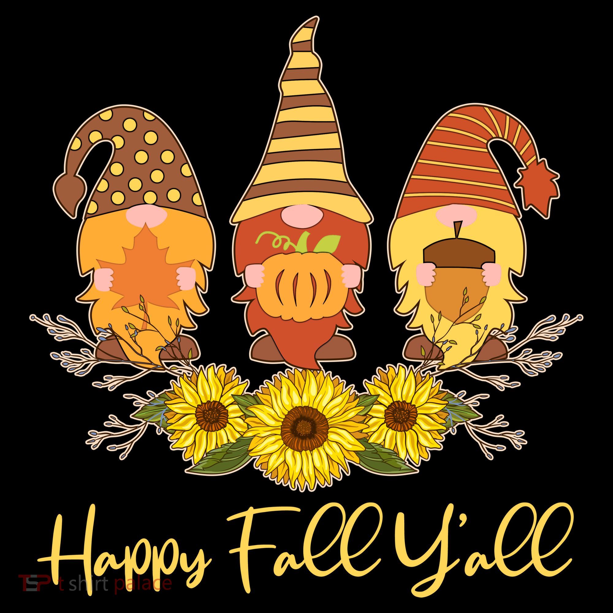 Happy Fall Y'all Cute Autumn Gnomes Women's Hoodie