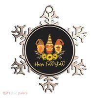 Happy Fall Y'all Cute Autumn Gnomes Ornament thumb 0