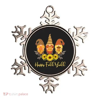 Happy Fall Y'all Cute Autumn Gnomes Ornament