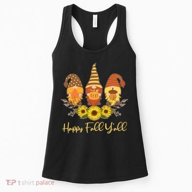 Happy Fall Y'all Cute Autumn Gnomes Women's Tank Top