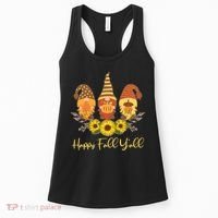 Happy Fall Y'all Cute Autumn Gnomes Women's Tank Top thumb 0