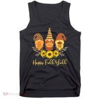 Happy Fall Y'all Cute Autumn Gnomes Tank Top thumb 0