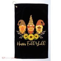 Happy Fall Y'all Cute Autumn Gnomes Golf Towel thumb 0