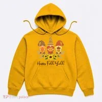 Happy Fall Y'all Cute Autumn Gnomes Hoodie thumb 0