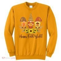 Happy Fall Y'all Cute Autumn Gnomes Sweatshirt thumb 0