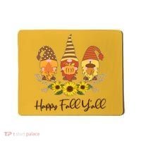 Happy Fall Y'all Cute Autumn Gnomes Mousepad thumb 0