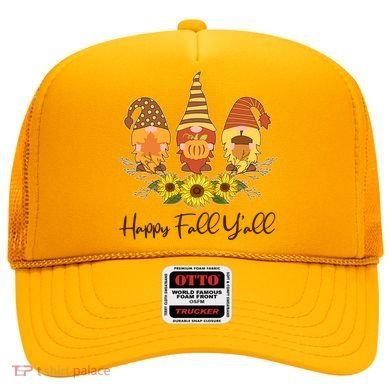 Happy Fall Y'all Cute Autumn Gnomes Hat