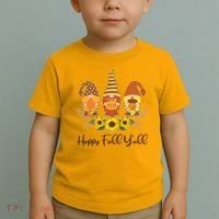 Happy Fall Y'all Cute Autumn Gnomes Toddler T-Shirt thumb 2