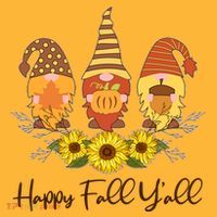 Happy Fall Y'all Cute Autumn Gnomes Kids Long Sleeve Shirt thumb 2