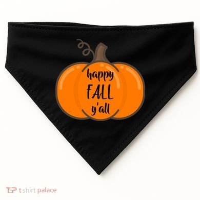 Happy Fall Y'all Pumpkin  USA-Made Doggie Bandana