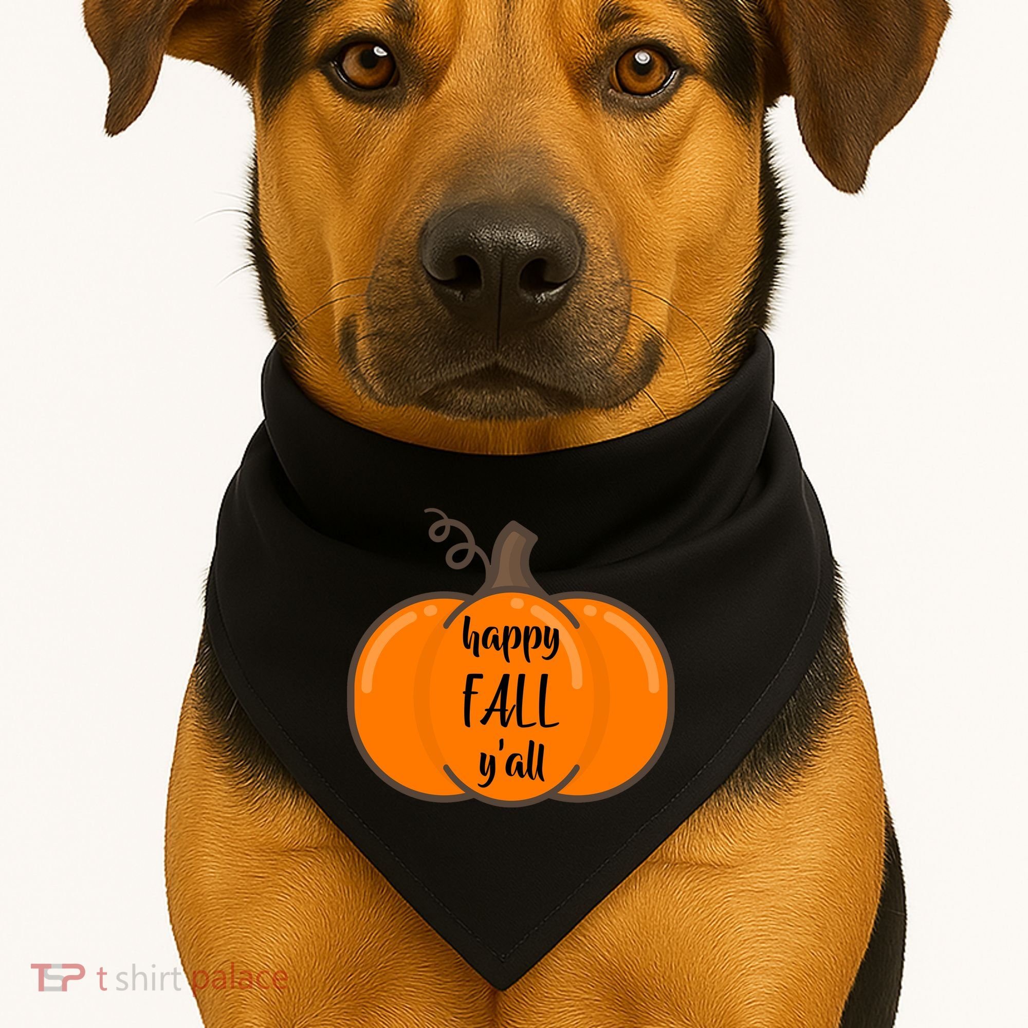 Happy Fall Y'all Pumpkin  USA-Made Doggie Bandana