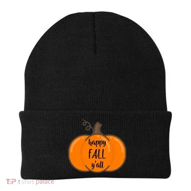 Happy Fall Y'all Pumpkin Beanie