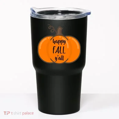 Happy Fall Y'all Pumpkin Tumbler