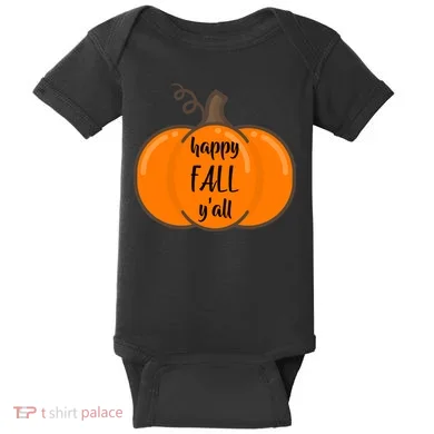 Happy Fall Y'all Pumpkin  Baby Bodysuit