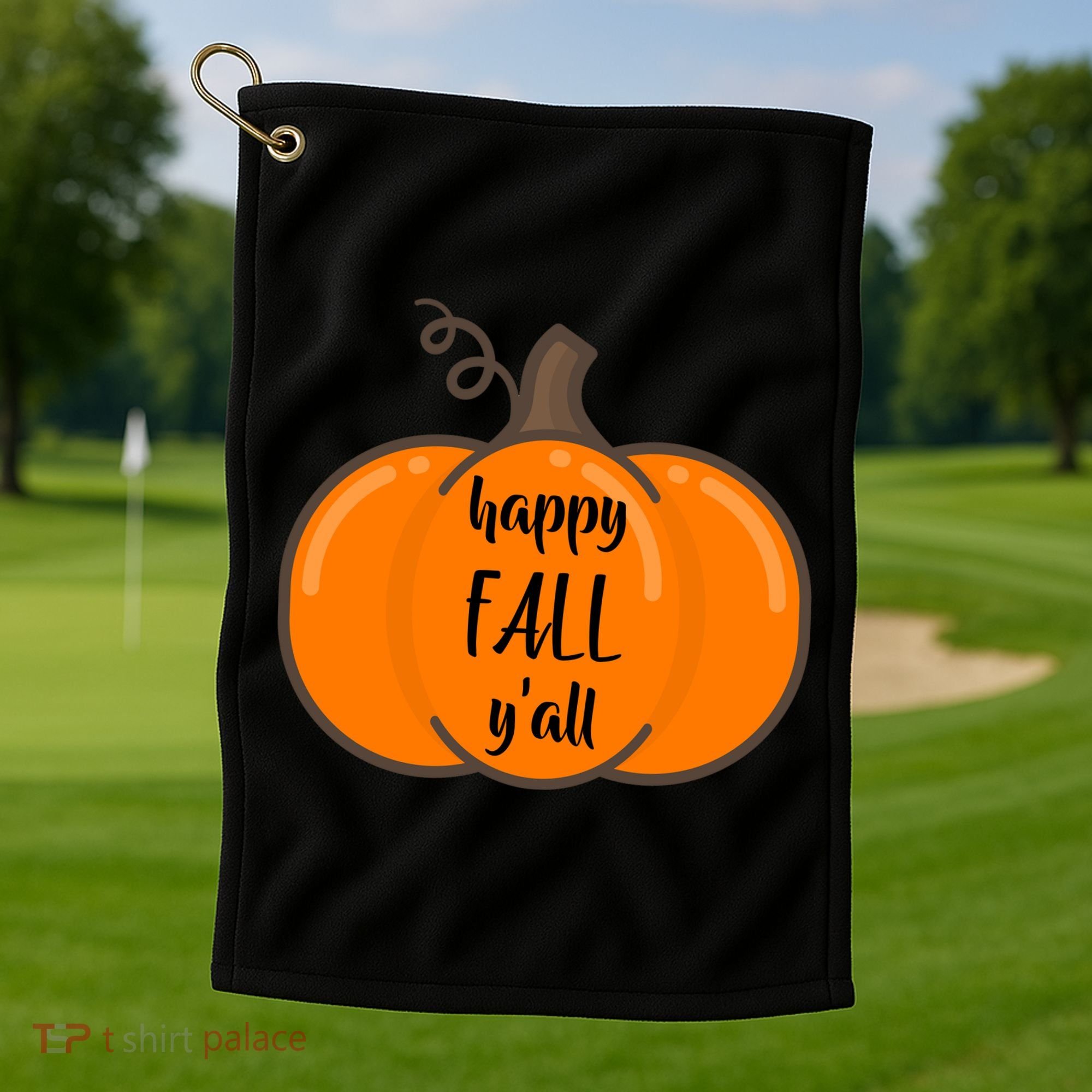 Happy Fall Y'all Pumpkin  Golf Towel