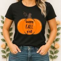 Happy Fall Y'all Pumpkin  Women's T-Shirt thumb 2