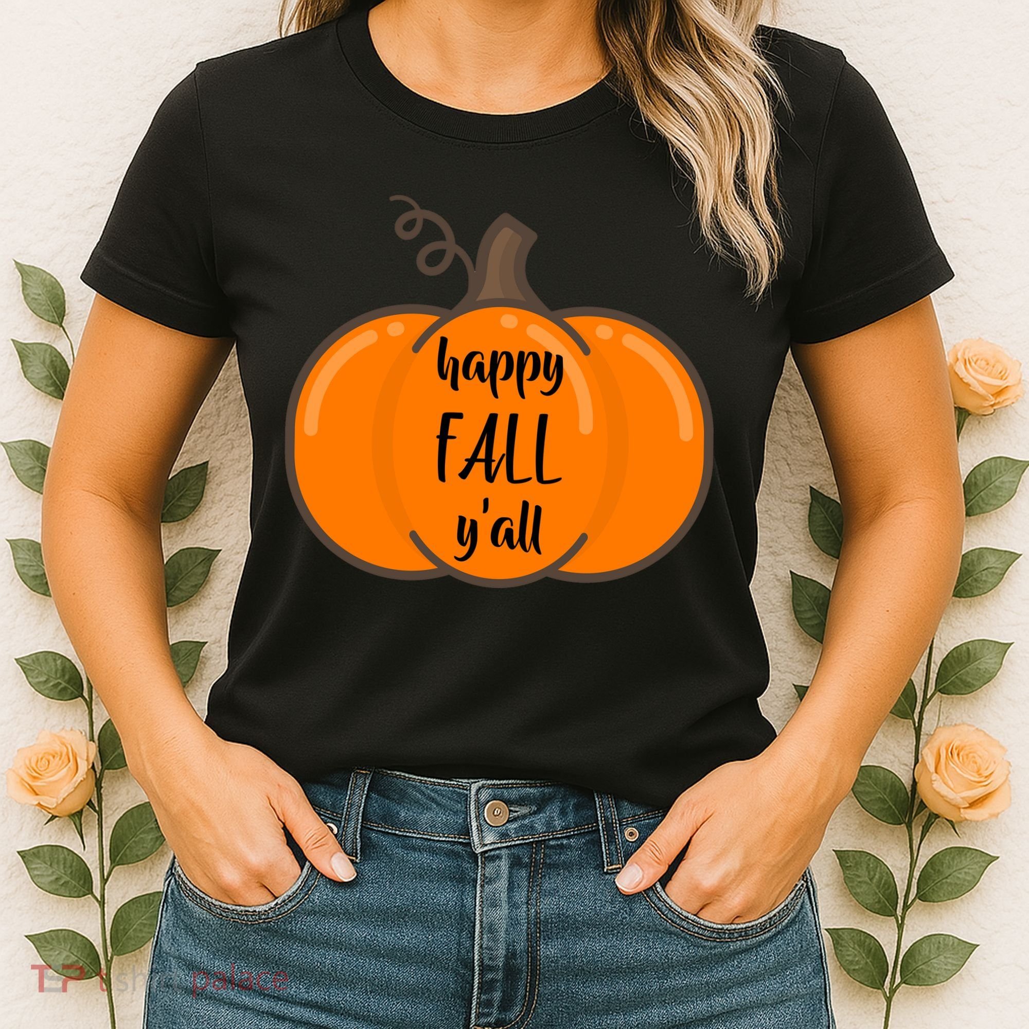 Happy Fall Y'all Pumpkin  Women's T-Shirt