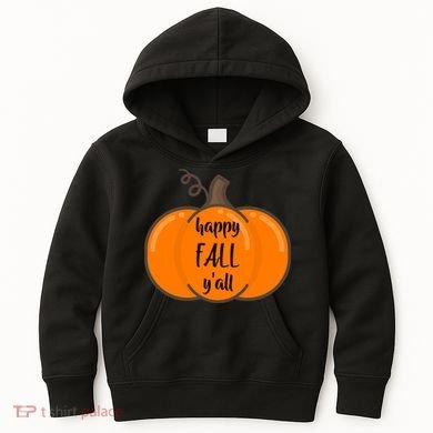 Happy Fall Y'all Pumpkin  Kids Hoodie
