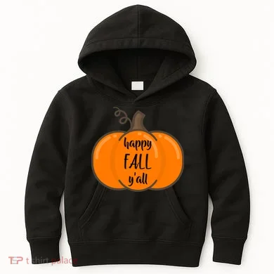 Happy Fall Y'all Pumpkin Kids Hoodie