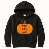 Happy Fall Y'all Pumpkin  Kids Hoodie thumb 0