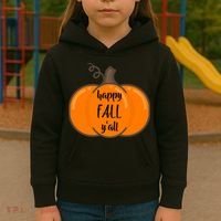 Happy Fall Y'all Pumpkin  Kids Hoodie thumb 3