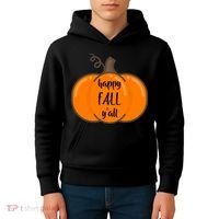 Happy Fall Y'all Pumpkin  Kids Hoodie thumb 4