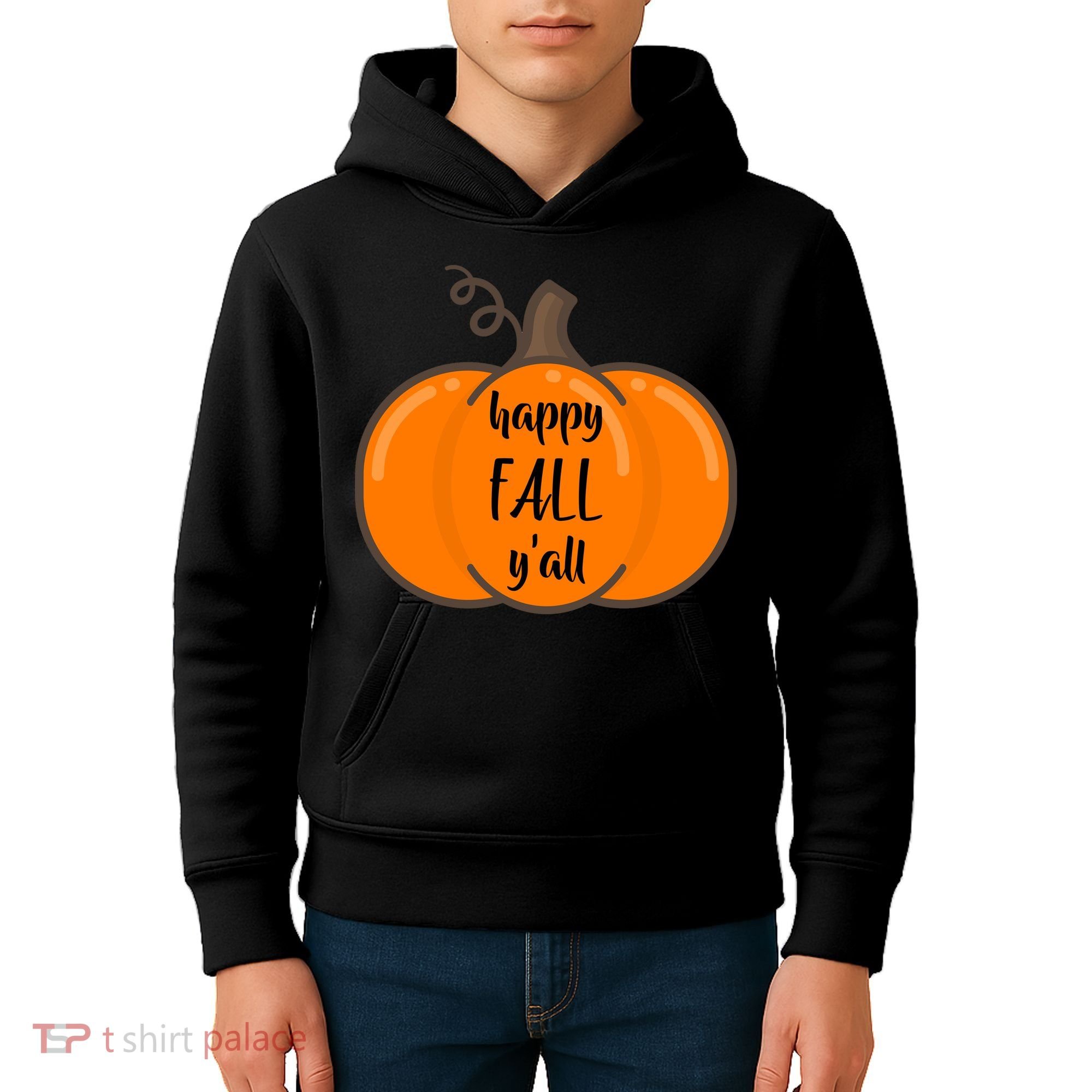 Happy Fall Y'all Pumpkin  Kids Hoodie